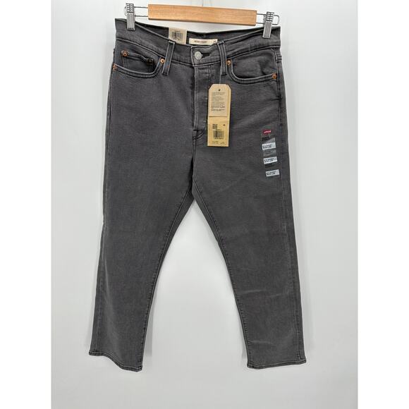 Levis Jeans Womens 29 NWT Gray Cosmic Comet Wedgie Straight Fit Denim Cropped - Picture 1 of 10